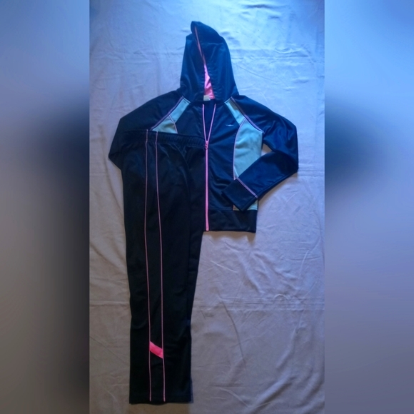 Avia Matching Sets Cute Avia Black Pink Jacket And Pants Athletic